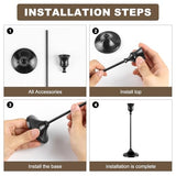Candlestick Holders, 6PCS Metal Taper Candle Holder, Black Candle Holders for Candlesticks, Candle Holder for Wedding Fireplace Mantel Housewarming Gift