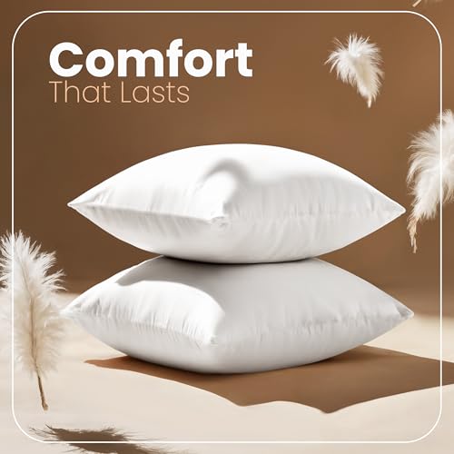 Utopia Bedding 28x28 Pillow Inserts, White Throw Pillows for Couch, 2 Pack