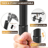 KAMANINA Double Curtain Rod 72 to 144 Inches(6-12 Feet), Black Heavy Duty Curtain Rods for Windows 66 to 120 Inches, 7/8 Inch Drapery Rod with Twisted Cage Finials