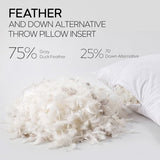 12x20 Feather Lumbar Pillow Insert, Decorative Throw Pillow Insert for Covers, Fuller Fit with Soft Support for Bed and Couch