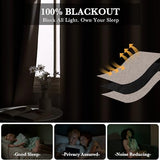 RYB HOME Blackout Doorway Curtain, Privacy Door Curtain for Closet, Thick Linen Thermal Insulated Room Darkening Grommets Drape for Front/Storage Room/Bedroom, Linen, W42 x L80, 1 Panel