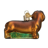 Old World Christmas Dachshund Glass Blown Ornament for Christmas Tree, Handcrafted Holiday Decoration, Dog Collection