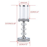 Candle Holder, Pillar Candle Holders, Crystal Candlesticks Holder for Wedding, Parties, Events, Chirstmas,Home Decor, Table Centerpieces CH048LD