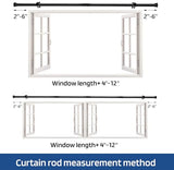 Small Curtain Rods for Windows 30" to 45" 5/8 Inch Standard Decorative Black Curtain Rod with Brackets Easy to Install for Bedroom Living room Kitchen (30",45")
