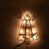 Kurt Adler 10-Light Capiz Angel Treetop with Trumpet (Clear)