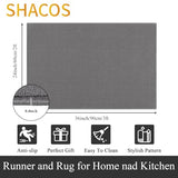 SHACOS Dirt Trapper Door Mats 24"x36" Non Slip Washable Doormats Floor Rugs and Mats for Kitchen Entryway Entry Front Back Door Bathroom, Solid Gray