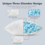 MIULEE Shredded Memory Foam Pillow Inserts, Set of 2 18x18 Premium Filling Decorative Throw Pillows, Soft Support Stuffer for Sofa Bed Living Room