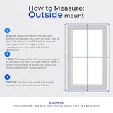 Cordless Room Darkening Mini Blinds for Indoor Windows - 29" W x 64" L - White, Over 1,400 Custom Sizes Starting at $9.97, 1" Vinyl Slats, Horizontal Window Blinds by Lumino