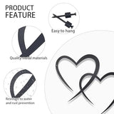OYEFLY Infinity Heart Metal Wall Decor,Infinity Heart Wall Decor for Room Living,Wedding Decor (Black, style3 11.4 x 10.7in)