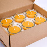 Pure Beeswax Votive Candles-6 Pack Natural Votives Set in Glass Jar for Home Room Decor Party Wedding Spa Gift,12 Hours Burn