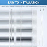 2 Pcs 12 inch Blind Wand, Vertical Blinds Replacement Parts with Hook and Grip, White Fiberglass Blind Tilt Wand, for Windows Curtain Door Shades Opener Accessory