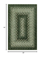 Maples Rugs Marion Braided-Style Print Area Rug, 46" x 30", Green