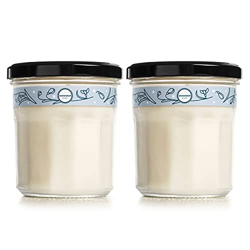 MRS. MEYER'S CLEAN DAY Soy Aromatherapy Candle, 35 Hour Burn Time, Made with Soy Wax and Essential Oils, Limited Edition Snowdrop, 7.2 oz - Pack of 2