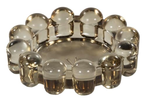 Home Collection Original Smoky Glass Large Bubble Candle Dish