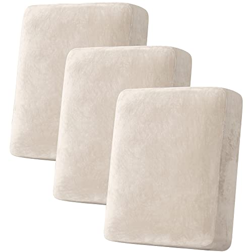 H.VERSAILTEX 3 Piece Sofa Cushion Covers Bundle Armless Futon Cover, Ivory