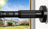 AIZESI 41-144 Inch Heavy Duty Tension Curtain Rod - No Drilling, Adjustable, Rust-Resistant for Outdoor, Living Room, Window, Bathroom, Diameter 1.26In-Black