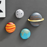 4Pcs Outer Space Planets Wall Decor, Cute Astronauts Galaxy Planet Nursery Wall Sculptures, 3D Outer Space Theme Hanging Art for Kids Room Boys Bedroom