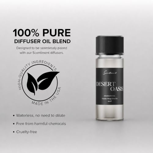 Scentiment Tropical Resort Diffuser Oil - Premium Hotel Scent with Notes of Bergamot, Magnolia & Oud Home Scent, Hotel Fragrance Oil Diffuser Refill - 0.68 fl oz (20 mL)