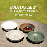 Murphy’s Naturals Stoneware Incense Stick Holder, Cloud White, 4.5” Ash Catcher for Outdoor Use, Durable & Stylish Design for Easy Clean-Up, 1-Pack
