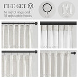 Topfinel Pinch Pleated Curtains 96 Inch Long, 100% Blackout Thermal Insulated Natural Linen Pinch Pleat Viral Drapes with Hooks Rings 2 Panel Sets, Neutral Beige Ivory 8FT Back Tab Window Curtains