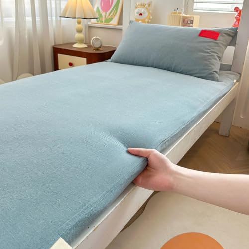 Bluea,90x200cm, 100% Cotton Futon Floor Mattress Cover with Zipper Traditional Japanese Floor Mattress Futon Cover Dustproof Mattress Protector Futon Slipcover for Bedroom Dormitory