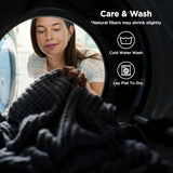 Bedsure Cooling Cotton Waffle Full Size Blanket - Lightweight Breathable Blanket of Rayon Derived from Bamboo for Hot Sleepers, Luxury Throws for Bed, Couch and Sofa, Dark Grey, 80x90 Inches