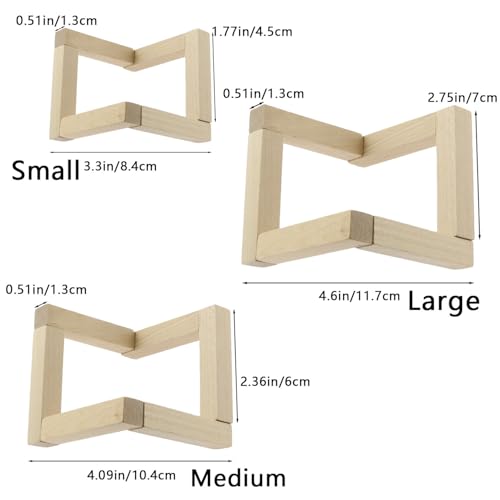 3PCS Moon Lamp Wooden Stand Suitable for Jewellery/Craft Display Rack and Processing Bracket