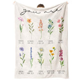 Afterprints Christian Gifts for Women, Christian Blanket with Flowers, Birthday Gifts for Women, Christmas, Inspirational, Religious Gifts for Sister, Friend, Daughter, Soft Throw Blankets 50'' x 60''