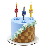 Sonic The Hedgehog Cake Candles | 6 Birthday Cake Candles Featuring Sonic, Knuckles, & Tails, for Sonic Party
