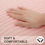 Simmore Fall Soft Pink Flannel Throw Pillow Covers 12X20 Set of 2