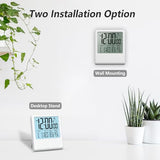 Timloon Mini Desk Atomic Clock | Auto-Calibrating Digital Alarm, Temperature & Humidity, 4 Time Zones, DST, Backlight, Battery Operated
