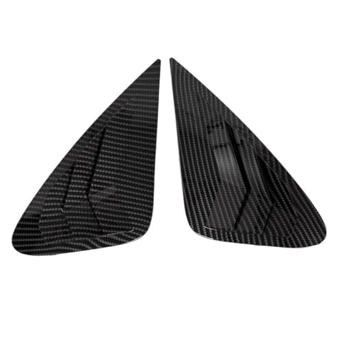 Fit for Hyundai Elantra 2007-2010 Car Rear Window Louver Shutter Cover Side Vent Trim Sticker Scoop Exterior Accessories(Carbon Look)