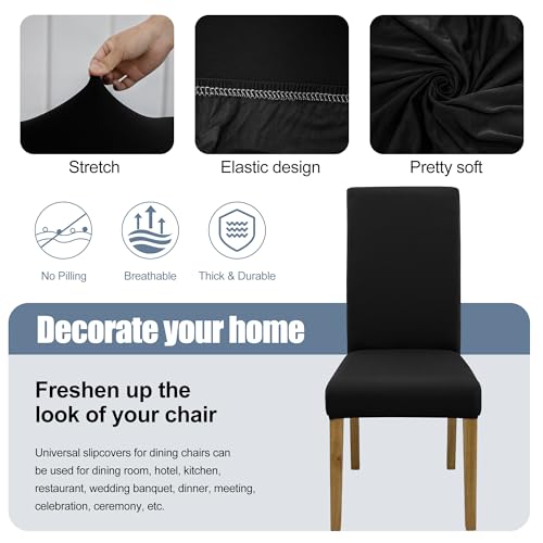 BIETYONE Chair Covers,Dining Room Chair Covers Set of 6,Stretch Kitchen Chair Cover,Washable Dining Chair Cover,Parsons Chair Slipcovers Protective,for Home,Restaurant,Banquet