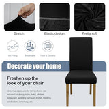 BIETYONE Chair Covers,Dining Room Chair Covers Set of 6,Stretch Kitchen Chair Cover,Washable Dining Chair Cover,Parsons Chair Slipcovers Protective,for Home,Restaurant,Banquet