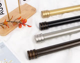 TONIAL1 Inch Double Curtain Rods for Windows 66 to 120 Inches, Heavy Duty Decorative Drapery Rod 32 to 144 Inches with Classic Cap Finial, Black