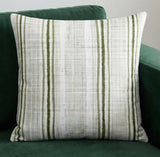 Americanflat 16x16 Throw Pillow with Sewn-in Insert - All-in-One Decorative Pillows - No Cover Needed - Soft and Durable Cushion for Bed or Sofa - Polyester - Green and White