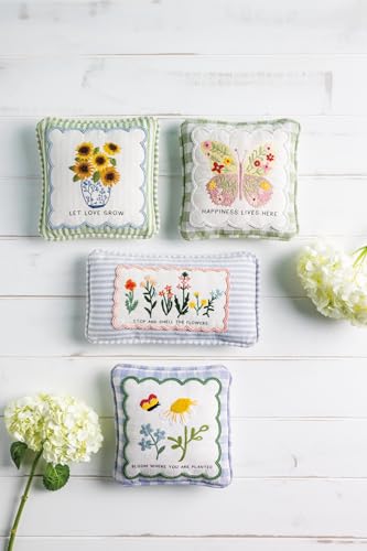 Mud Pie Front Embellished Happiness Pillow