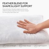 12x20 Feather Lumbar Pillow Insert, Decorative Throw Pillow Insert for Covers, Fuller Fit with Soft Support for Bed and Couch