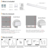 LazBlinds Cordless Cellular Shades, Blackout Privacy Honeycomb Shades for Home, Thermal Insulation Noise Reduction Blinds for Windows, 34'' W x 48'' H, White