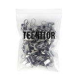 Teenitor 50 PCS Stainless Steel Curtain Hooks Curtain Clips with Hook, Curtain Rod Hooks, S Hooks for Hanging Curtain, Photos, Home Decoration Outdoor Christmas Party Wire Holder
