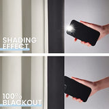SimpleHome 100% Blackout Curtains for Bedroom,Thermal Insulated Grommet Window Drapes Room Darkening Cream Curtains for Living Room with Black Back,52 x 84 Inch,2 Panels