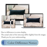 Chenille Lumbar Pillow Covers 14X36 inch Dark Blue