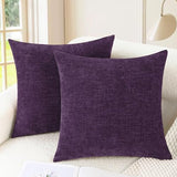 CaliTime Decorative Couch Throw Pillow Covers 20 X 20 Inches Plum Purple