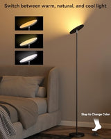 LED Floor Lamp – Super Bright Torchiere with Remote & Foot Switch, Stepless Dimmable Tall Standing Lamp, 69" Modern Pole Light for Corner, Living Room, Bedroom, Reading, Office