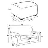 Easy-Going Ottoman L Bundles Loveseat slipcover
