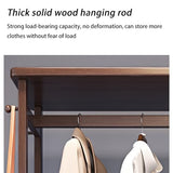 Full length mirror, solid wood hanger, floor hanger, bedroom, coat rack, full length mirror, integrated room, simple multifunctional storage shelf, furniture