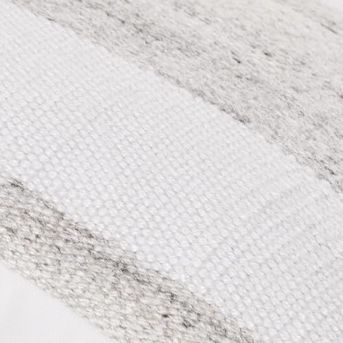 Livabliss x Galey Alix Katalina Modern Indoor/Outdoor Accent Pillow, Poly Insert, 20" L x 20" W, Grey/White