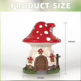Cacukap Mushroom House Incense Burner, Cute Glow in The Dark Mushroom Incense Holder, Resin Material, Adorable Home Decor Gift