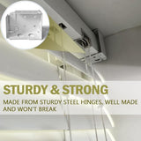 2PCS Mini Blind Brackets, Metal Window Blind Brackets, 2 inch White Window Blinds Headrail Holder Bracket for High Profile Blinds