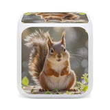 Squirrel Funny Animal Digital Alarm Clock for Heavy Sleepers Small Wake Up Digital Clock with Date Temperature 7 Colors Changing Desk Clock for Bedroom Bedside Nightstand